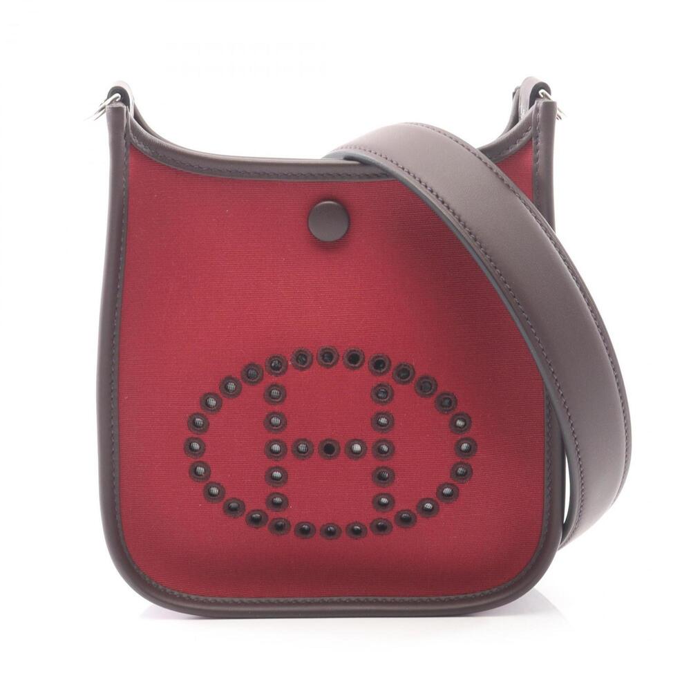 Hermes Herms Neo Evelyn Tpm Shoulder Bag, Leather And Canvas, Toile Officier...